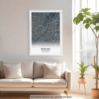 Poster Print Stadtkarte Stadtposter Gestalten in Rahmen Wohnzimmer