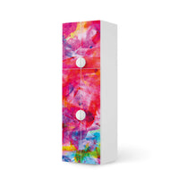 Selbstklebende Folie Abstract Watercolor - IKEA Smastad kombiniert - 2 große Türen und 2 kleine Türen - weiss