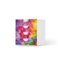 Klebefolie Abstract Watercolor - IKEA Smastad Kommode - 4 Schubladen - weiss
