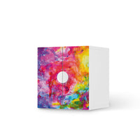 Selbstklebende Folie Abstract Watercolor - IKEA Smastad Schrank - 2 kleine Türen - weiss