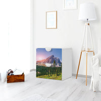 Klebefolie für Möbel Alpenblick - IKEA Smastad Kommode - 2 Schubladen - Kinderzimmer