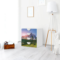 Klebefolie Alpenblick - IKEA Smastad Kommode - 4 Schubladen - Kinderzimmer