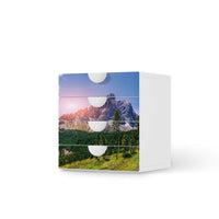 Klebefolie Alpenblick - IKEA Smastad Kommode - 4 Schubladen - weiss
