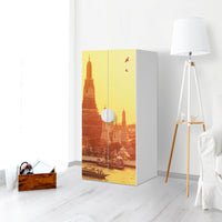 Möbelfolie Bangkok Sunset - IKEA Smastad Schrank - 2 große Türen - Kinderzimmer