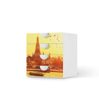 Klebefolie Bangkok Sunset - IKEA Smastad Kommode - 4 Schubladen - weiss