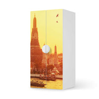 Möbelfolie Bangkok Sunset - IKEA Smastad Schrank - 2 große Türen - weiss