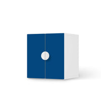 Selbstklebende Folie Blau Dark - IKEA Smastad Schrank - 2 kleine Türen - weiss