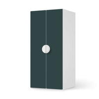 Möbelfolie Blaugrau Dark - IKEA Smastad Schrank - 2 große Türen - weiss