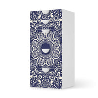 Möbel Klebefolie Blue Mandala - IKEA Smastad Kommode - 5 Schubladen - weiss