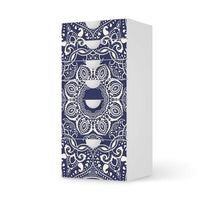 Klebefolie für Möbel Blue Mandala - IKEA Smastad Kommode - 6 Schubladen - weiss