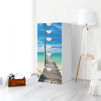 Klebefolie für Möbel Blue Water - IKEA Smastad Kommode - 6 Schubladen - Kinderzimmer