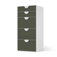 Möbel Klebefolie Braungrau Dark - IKEA Smastad Kommode - 5 Schubladen - weiss