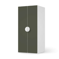 Möbelfolie Braungrau Dark - IKEA Smastad Schrank - 2 große Türen - weiss