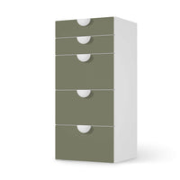 Möbel Klebefolie Braungrau Light - IKEA Smastad Kommode - 5 Schubladen - weiss
