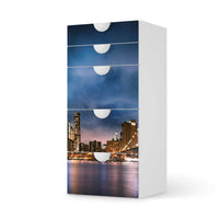 Möbel Klebefolie Brooklyn Bridge - IKEA Smastad Kommode - 5 Schubladen - weiss