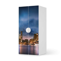 Möbelfolie Brooklyn Bridge - IKEA Smastad Schrank - 2 große Türen - weiss