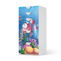 Möbel Klebefolie Bubbles - IKEA Smastad Kommode - 5 Schubladen - weiss
