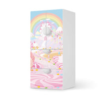 Möbelfolie Candyland - IKEA Smastad kombiniert - 2 Schubladen und 2 kleine Türen - weiss