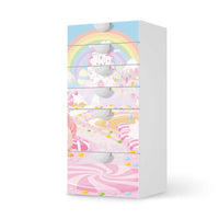 Klebefolie für Möbel Candyland - IKEA Smastad Kommode - 6 Schubladen - weiss