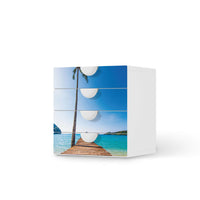 Klebefolie Caribbean - IKEA Smastad Kommode - 4 Schubladen - weiss