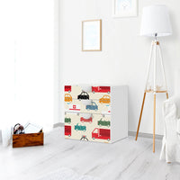 Folie für Möbel Cars - IKEA Smastad Kommode - 3 Schubladen - Kinderzimmer