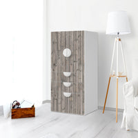Möbelfolie Dark washed - IKEA Smastad kombiniert - 3 Schubladen und 2 kleine Türen - Kinderzimmer