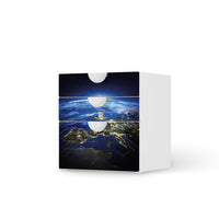 Folie für Möbel Earth View - IKEA Smastad Kommode - 3 Schubladen - weiss