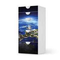 Möbel Klebefolie Earth View - IKEA Smastad Kommode - 5 Schubladen - weiss