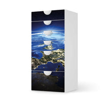 Klebefolie für Möbel Earth View - IKEA Smastad Kommode - 6 Schubladen - weiss