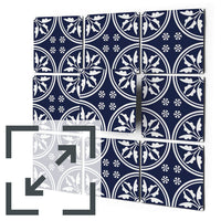 Fliesenaufkleber Eigenes Maß Main - Deep Blue Pattern