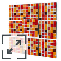 Fliesenaufkleber Eigenes Maß Main - Mosaik Rot-Orange