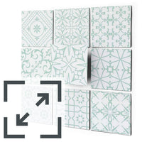 Fliesenaufkleber Eigenes Maß Main - Türkise Ornamente