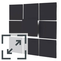Fliesenaufkleber unifarben Eigenes Maß - Grau Dark