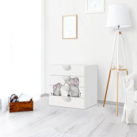 Klebefolie Elefanten - IKEA Smastad Kommode - 4 Schubladen - Kinderzimmer