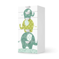 Möbel Klebefolie Elephants - IKEA Smastad Kommode - 5 Schubladen - weiss