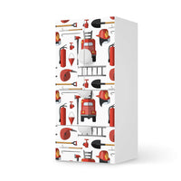 Möbelfolie Firefighter - IKEA Smastad kombiniert - 2 Schubladen und 2 kleine Türen - weiss