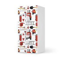 Möbelfolie Firefighter - IKEA Smastad kombiniert - 3 Schubladen und 2 kleine Türen - weiss
