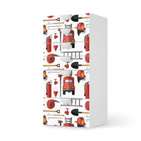 Klebefolie für Möbel Firefighter - IKEA Smastad Kommode - 6 Schubladen - weiss