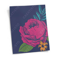 Fliesensticker rechteckig Küche Musterfolie Gross - Blumenmuster pds1