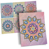 Fliesenaufkleber rechteckig Küche Musterfolie Main - Indian Tiles