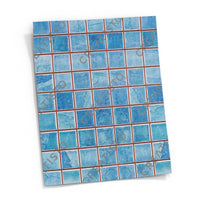 Fliesensticker rechteckig Küche Musterfolie Gross - Mosaik Blau pds1