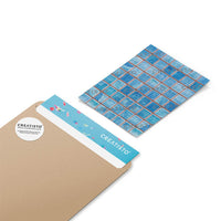 Klebefliesen rechteckig Mosaik Blau - Musterfolie Verpackung - creatisto pds2