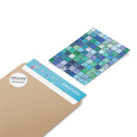 Klebefliesen rechteckig Mosaik Grün-Blau - Musterfolie Verpackung - creatisto pds2