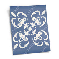 Fliesensticker rechteckig Küche Musterfolie Gross - Nordic Blue Fliesen pds1