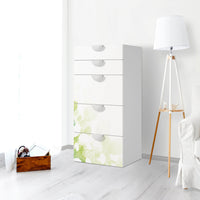 Möbel Klebefolie Flower Light - IKEA Smastad Kommode - 5 Schubladen - Kinderzimmer