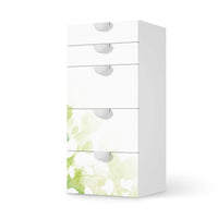 Möbel Klebefolie Flower Light - IKEA Smastad Kommode - 5 Schubladen - weiss