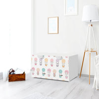 Möbelfolie Flying Animals - IKEA Smastad Bank mit Kasten - Kinderzimmer