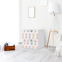 Klebefolie für Möbel Flying Animals - IKEA Smastad Kommode - 2 Schubladen - Kinderzimmer