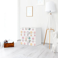 Klebefolie Flying Animals - IKEA Smastad Kommode - 4 Schubladen - Kinderzimmer