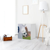 Klebefolie für Möbel Footballmania - IKEA Smastad Kommode - 2 Schubladen - Kinderzimmer